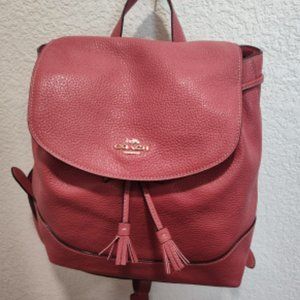 COACH Elle Pink Leather Backpack